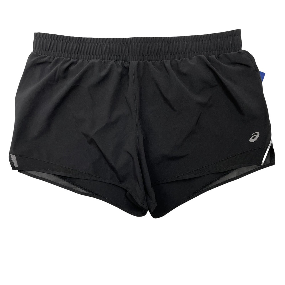 ASICS Woven Shorts with Liner Women XL Black Active Running Hiking Gym Train